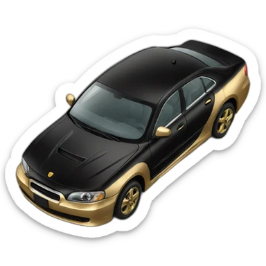 car black gold sticker