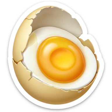 cracking an egg downwards sticker