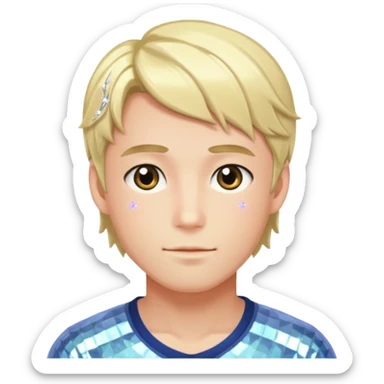 Norwegian handsome romantic shoujo anime man beautiful sparkly shiny aesthetic  sticker