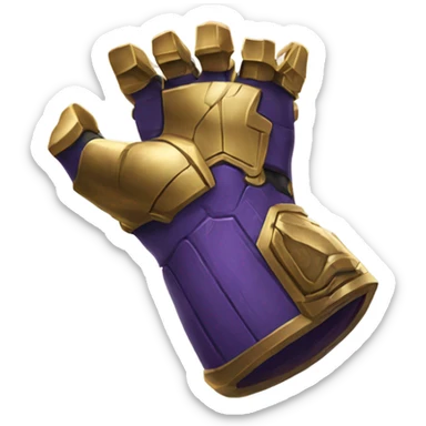 Thanos and his gauntlet sticker