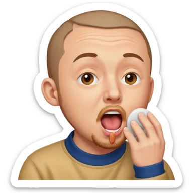 mac miller yawning (just his head) sticker
