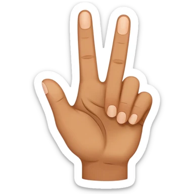 Peace sign with the thumb sticking out as well  sticker