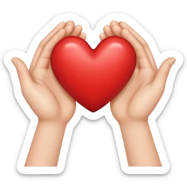 Hand hearts sticker