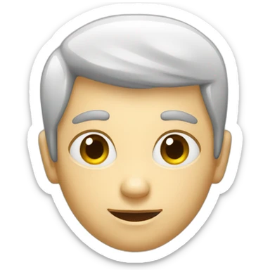 Male human from toilet bowl sticker