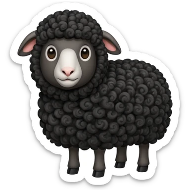 Black sheep emoji sticker