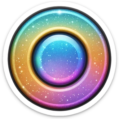 Glitter inner circle sticker