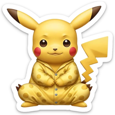 pikachu in pj sticker