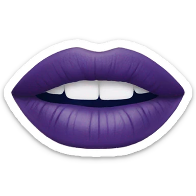 blue lipstick sticker