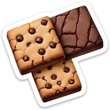 One cookie and one brownie sticker