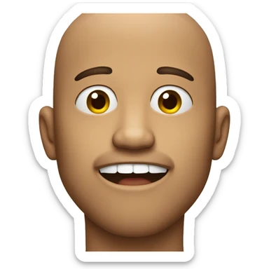 man biting his lower lip sticker