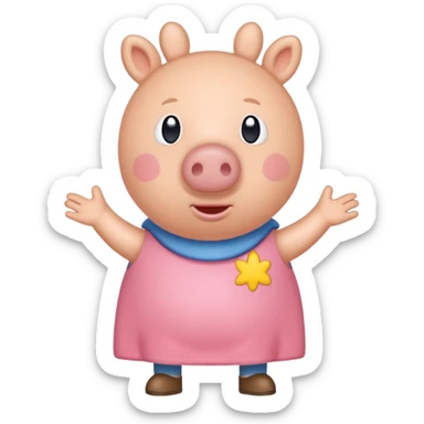 pepa pig kakabroek sticker