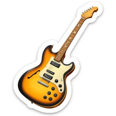 Electric guitar 1950s retro  sticker