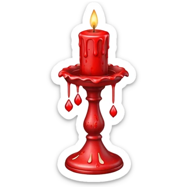 Christmas candle stick sticker