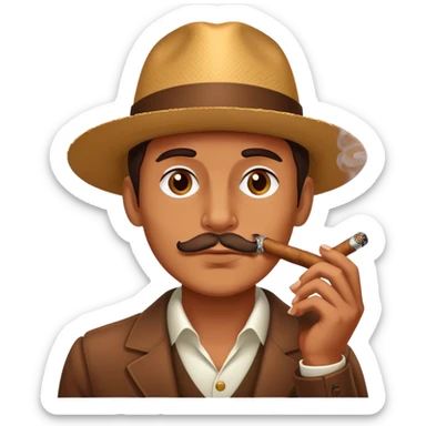 Trim walk em down heart smoking cigar sticker