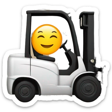 forklift with wineglass sticker
