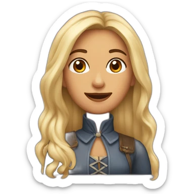 mulher de rabo de cavalo sticker