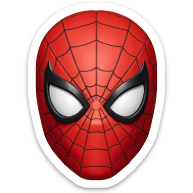 Spiderman Lego head black sticker