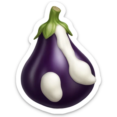 eggplant with white stuff on it sticker