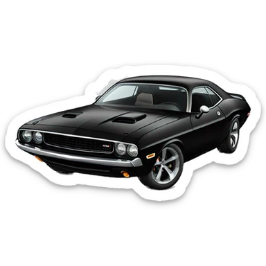 black dodge challenger 1969 sticker
