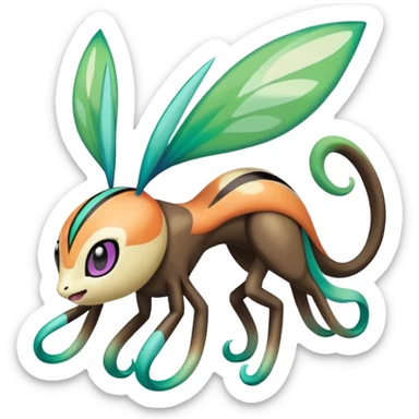Meloetta-Vibrava-Pokémon-Fakémon-creature sticker