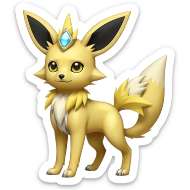Shiny Cool Umbreon-Jolteon-Fakemon-hybrid -fusion- full body sticker