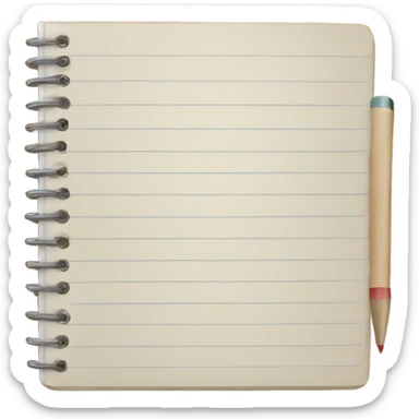 notebook used for school sticker