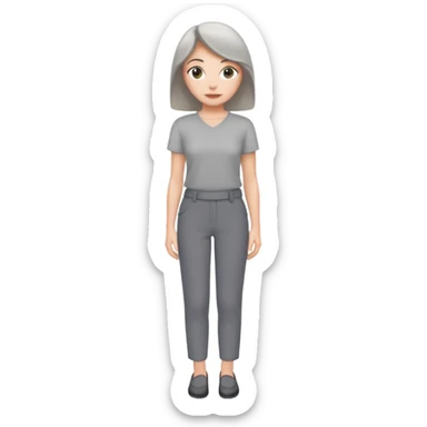 grey trousers female sticker
