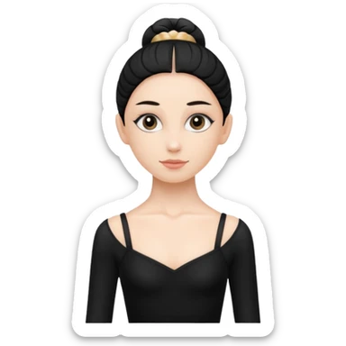Ballet dancer, black clothes sticker