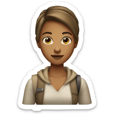 Girl with tan skin taking a selfie full body sticker