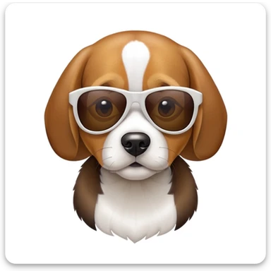 Beagle with sunglasses iphone emoji  sticker