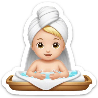 Baby spa day  sticker