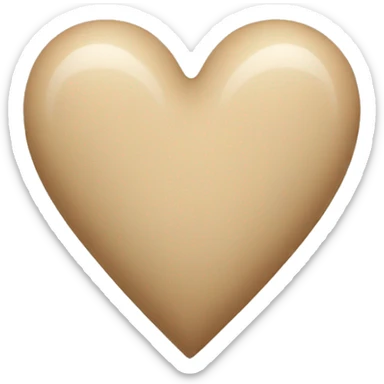 beige heart sticker