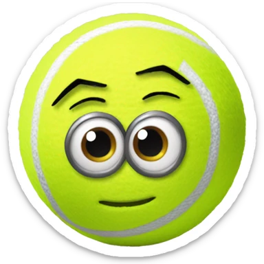 Tennis ball looking Like a minion sticker
