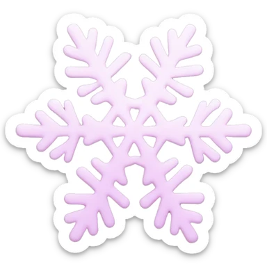 pastel pink snowflake  sticker