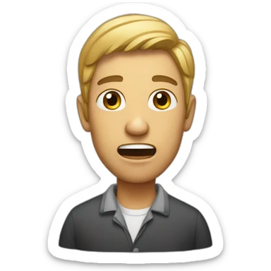 person talking gibberish sticker