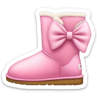 pink uggs with bow sticker
