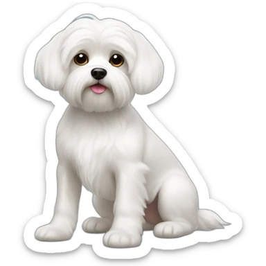 A WHITE MALTESE SMALL DOG CALLED SOUP sticker