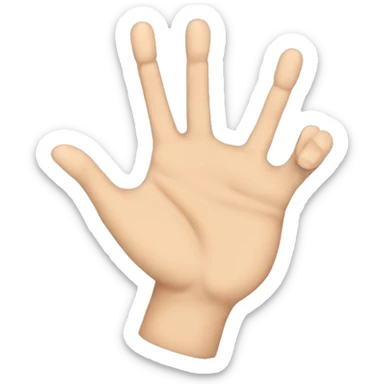 Hand gesture with fingers interlocked except for the index fingers which will touch tips and create a pointed arch sticker