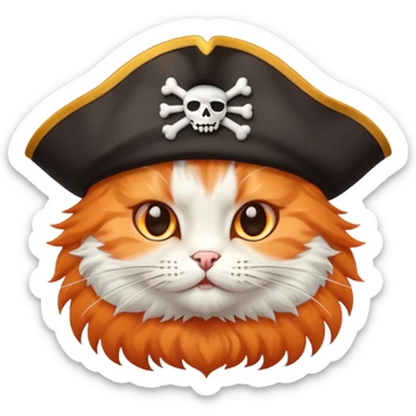 KUCING PAKAI TOPI BAJAK LAUT sticker
