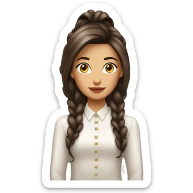 Mulher cabelo loiro longo café sticker