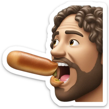 Having a sausssage in mouth sticker