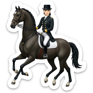 Dressage horse sticker