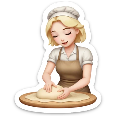 kneadin a dough sticker