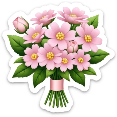 pale pink flower bouquet  sticker