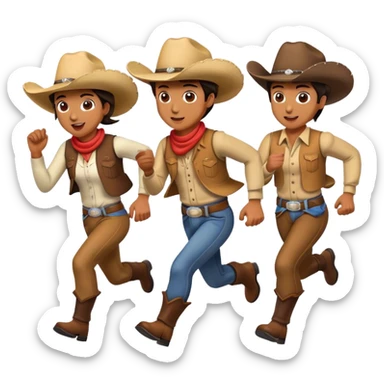 Runners wearing a cowboy hat fun  sticker