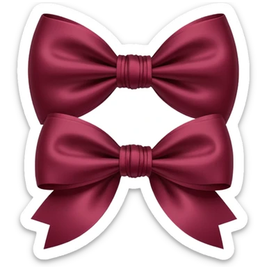 Double Bow Bordeaux  sticker