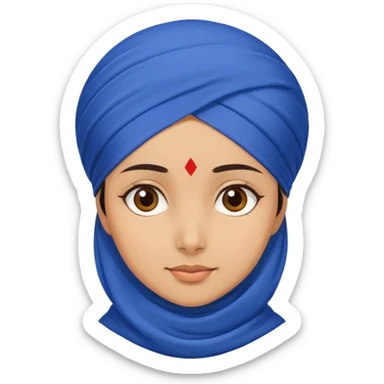Girl in Sikh patka sticker