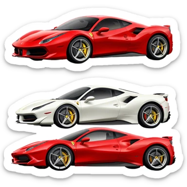 Ferrari 488 GTB - Ferrari (Model Year: 2020) (Iconic colour: Red) sticker