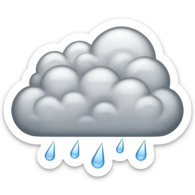 Rain Generator with a big cloud coming out of it like a smoke  sticker