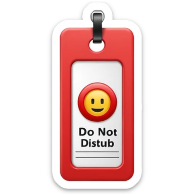 Do not disturb hotel door tag sticker